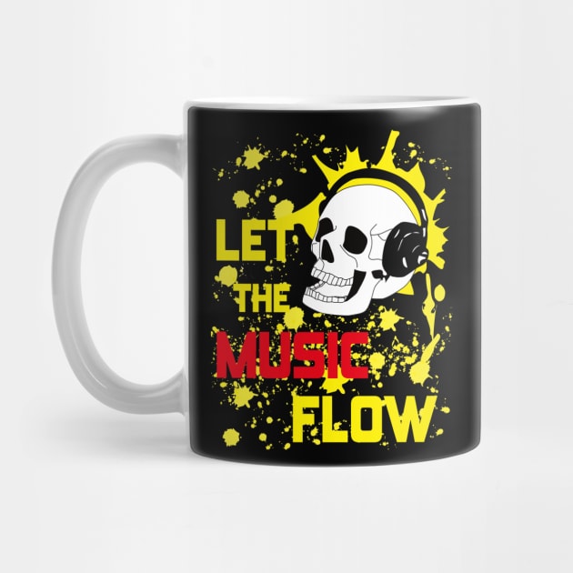 Let The Music Flow Skull by flyinghigh5